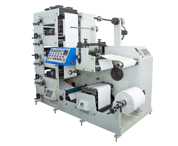 320mm Water Transfer PE Label Paper Adhesive Sticker Flexographic Printing Machine PVC Film Aluminum Foil Flexo Printing Machine with Slitting and Die Cutting